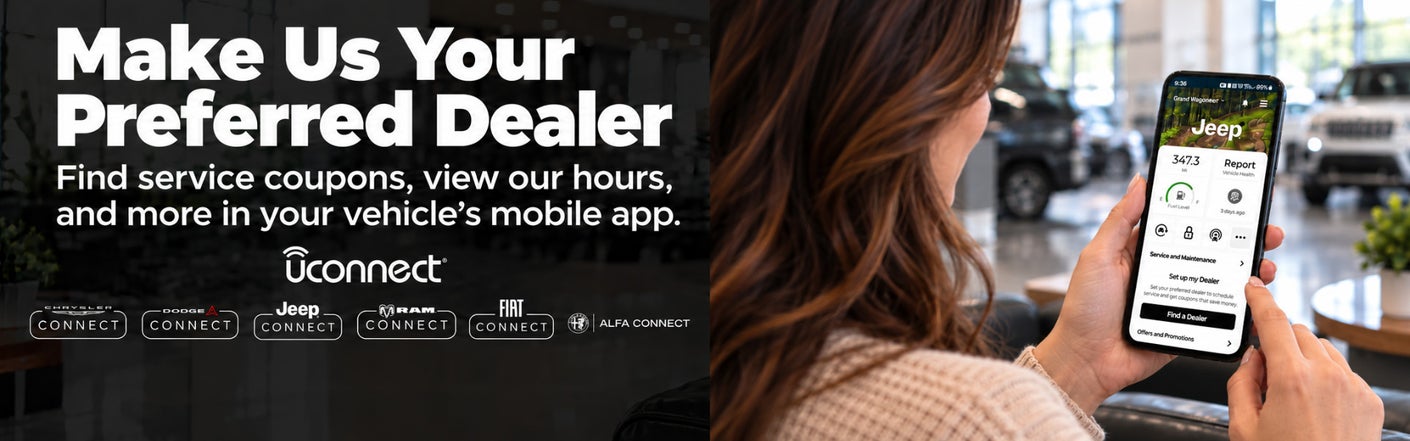 uconnect® make us your preferred dealer | Randy Wise Chrysler Dodge Jeep Ram in Clio MI