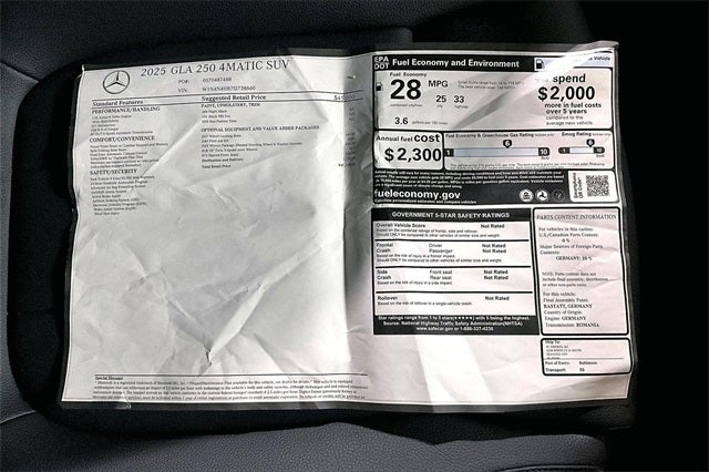 2025 Mercedes-Benz GLA GLA 250 4MATIC®