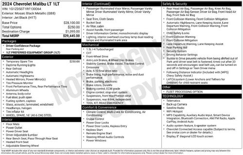 2024 Chevrolet Malibu LT 1LT