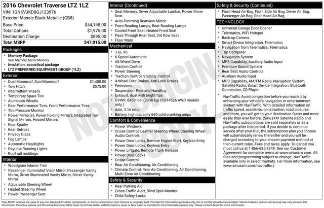 2016 Chevrolet Traverse LTZ