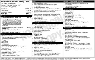 2019 Chrysler Pacifica Touring L Plus