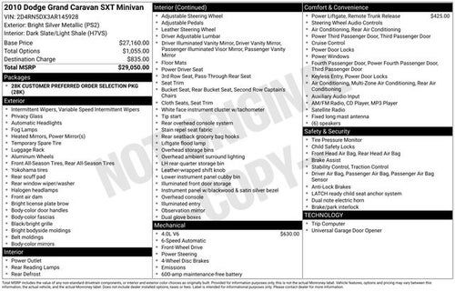 2010 Dodge Grand Caravan SXT