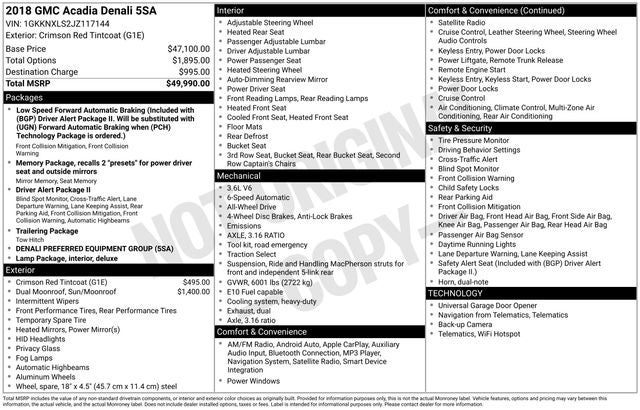 2018 GMC Acadia Denali
