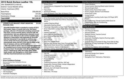 2012 Buick Enclave Leather Group