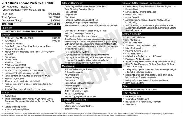 2017 Buick Encore Preferred II