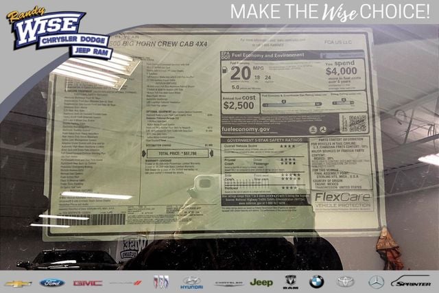 2026 RAM Ram 1500 RAM 1500 BIG HORN CREW CAB 4X4 5'7' BOX