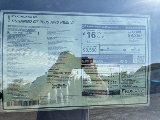 2026 Dodge Durango DURANGO GT PLUS AWD HEMI V8
