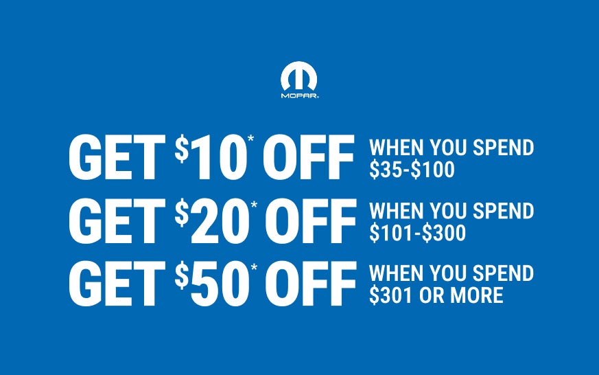 Get up to $50 off on MOPAR Service